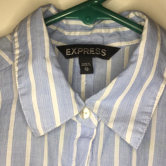 Blue Striped Button Up Top - Picture 5 of 5